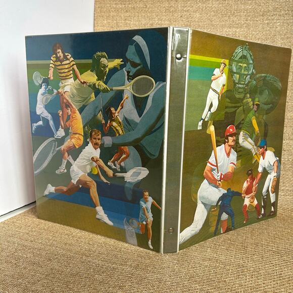 Vintage Mead Baseball Binder 3 Ring Sports Illustration 1980s School - Picture 2 of 11